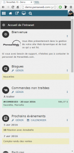 Tableau de bord sur téléphone intelligent